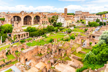 Roman Forum, Latin Forum Romanum, most important cenre in ancient Rome, Italy