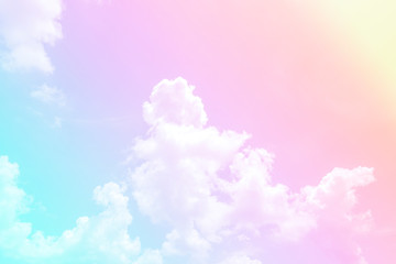 Wall Mural - Clouds sky with gradient pastel color use for abstract background.