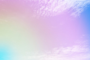 Wall Mural - Clouds sky with gradient pastel color use for abstract background.