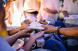 © kuarmungadd - Hunger problems of the poor have been donated food to reduce hunger : the concept of food shortage in the world : Donate Food with Love and Hope to the Poor: The concept of food is essential to life