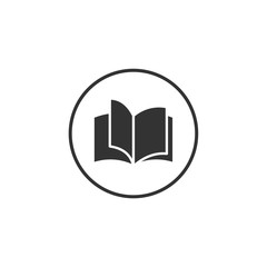 Aufkleber - Book flat icon vector illustration on white background. smart learning education book shop store vector logo design template
