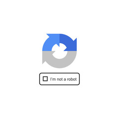 Fototapete - ReCaptcha icon vector on white background. access captcha like i'm not a robot.
