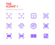© sayid - Scanners icon set, vector. Pixel Perfect glyphs. Editable Stroke. Security, id scanners icons, symbols