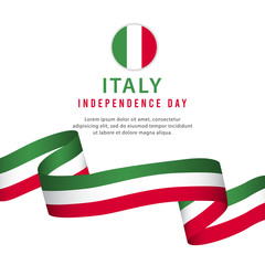 Happy Italy National Day Celebrations vector template. Design for banner, greeting cards or print.