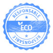 © detakstudio - Eco Responsable grunge stamp vector design. Eco Responsable grunge stamp illustration.