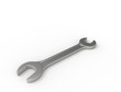 © Sepia100 - 3D rendering of a metal wrench isolated in white background