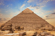 Ruins of the Pyramid of Chephren, Giza, Egypt