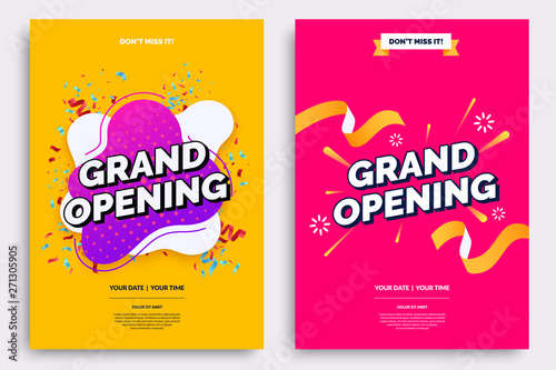 Fotomural Grand opening invitationt template