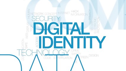 Sticker - Digital identity animated word cloud. Kinetic typography.