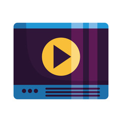 Canvas Print - website video player vector illustration