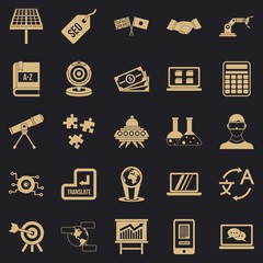 Poster - Education technology icons set. Simple set of 25 education technology vector icons for web for any design