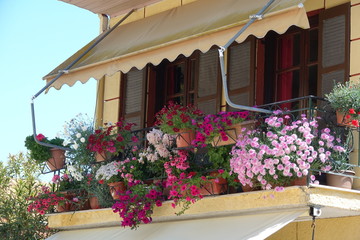 Poster - Balkon auf Korfu