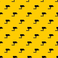 Poster - CCTV camera pattern seamless vector repeat geometric yellow for any design