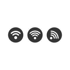 Poster - Wifi set icon vector. Wifi signal sign modern web icon. wireless logo design inspiration