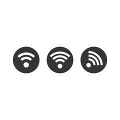 Poster - Wifi set icon vector. Wifi signal sign modern web icon. wireless logo design inspiration