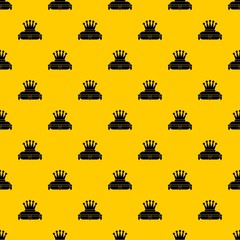 Poster - Crown king pattern seamless vector repeat geometric yellow for any design