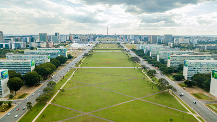 Sticker - Aerial view of Ministries Esplanade in Brasilia, Brazil