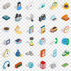Poster - Mobile icons set. Isometric style of 36 mobile vector icons for web for any design
