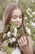 © Iveta - portrait of young caucasian woman with flowers
