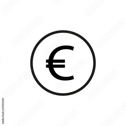 euro sign on white background