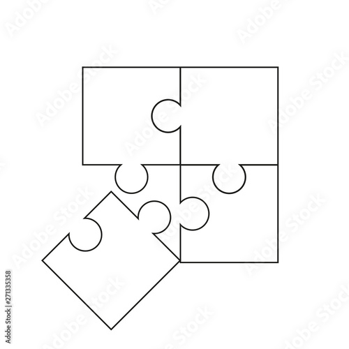 Creative Puzzle vector sign. puzzle icon