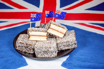 Canvas Print - Australia's Favorite Cakes And The Country's Flag