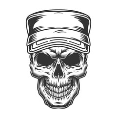 Skull in military cap