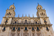 Facade of the historic cathedral in Jaen, Spain