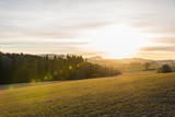 Fototapeta Na ścianę - Winter wonderland in germany at sunset