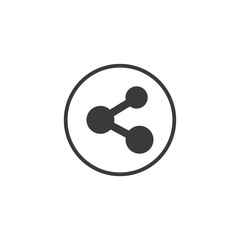 Poster - Share icon vector. sharing symbol for web site Computer and mobile vector.