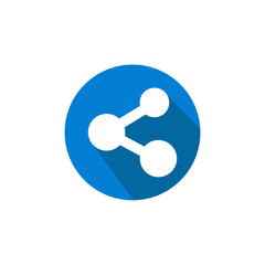 Poster - Share icon vector. sharing symbol for web site Computer and mobile vector.