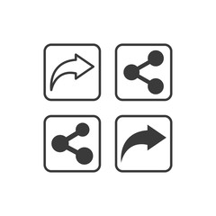 Poster - Share set icon vector. sharing pack symbol for web site Computer and mobile vector.
