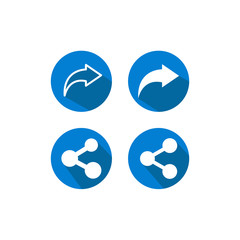 Poster - Share set icon vector. sharing pack symbol for web site Computer and mobile vector.