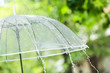 © Pixel-Shot - Transparent umbrella outdoors on rainy day