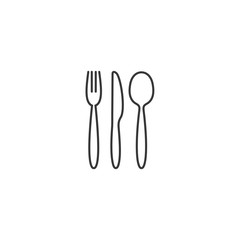 Poster - Spoon, fork and knife icon vector. Cutlery icon symbol. restaurant logo design inspiration