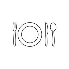 Poster - Spoon, fork and knife icon vector. Cutlery icon symbol. restaurant logo design inspiration