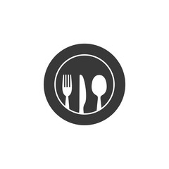 Poster - Spoon, fork and knife icon vector. Cutlery icon symbol. restaurant logo design inspiration