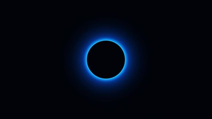 Poster - Abstract wave circles with shining, modern background, 3d rendering computer generating