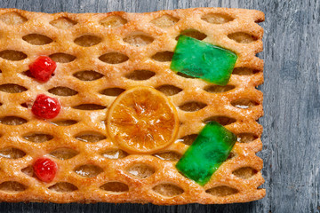 Wall Mural - coca de Sant Joan, sweet flat cake from Catalonia