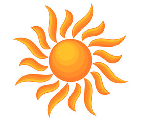 Wall Mural - sun shining symbol. vector illustration.