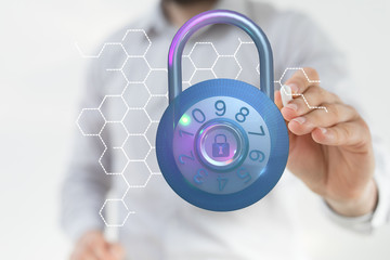 security data code digital in hand