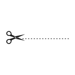 Poster - black scissors cut line vector design illustration isolated on white background