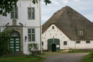 Poster - historischer Haubarg , Herrenhaus Hoyerswort