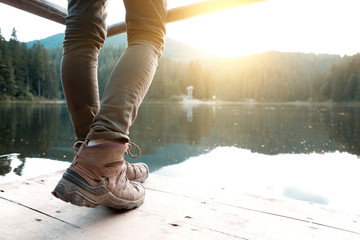 Wall Mural - a hiking boots