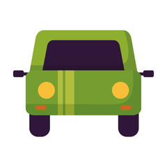 Canvas Print - green car vehicle vector illustration