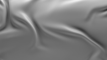Poster - 3d render smooth background with cloth deformation and folding. Elegant beautiful simple surface.