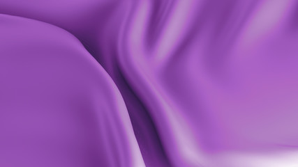 Poster - 3d render smooth background with cloth deformation and folding. Elegant beautiful simple surface.
