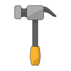 Wall Mural - hammer tool icon cartoon isolated