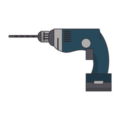 boring drill tool icon cartoon