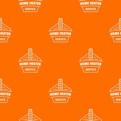 Poster - Home heater pattern vector orange for any web design best